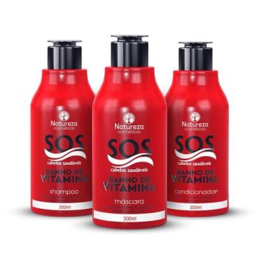 Imagem de Kit Home Care SOS Banho de Vitamina 3x300ml Natureza Cosméticos