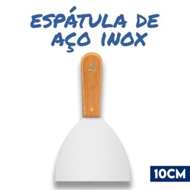 Imagem de Espátula Pedreiro Pintor Aço Inox Profissional Camo Em Madeira - Condo