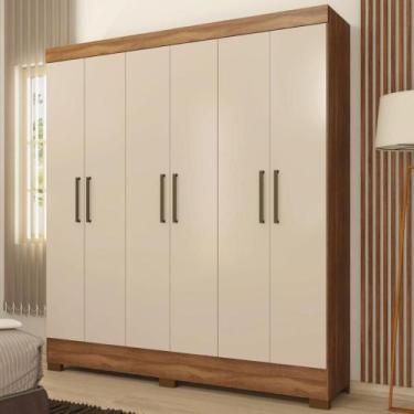 Imagem de Guarda Roupa Casal 6 Portas e 2 Gavetas Dallas - Demóbile, Amêndola To