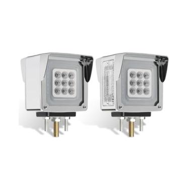 Imagem de ASNOO 2 peças 78 LED quadrado dupla face halo caminhão luz com viseira, 3 modos: luz completa, apenas halo, piscando, IP65 impermeável, multiuso para seta, freio/marcador – Serve para a maioria dos