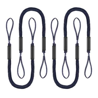 Imagem de Linha de doca elástica elástica com flutuadores de espuma – Corda de amarração extensível resistente para caiaque, jet ski, pontão, mar, canoa, barco de pesca – Cabo de ancoragem absorvente de choque