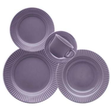 Imagem de Aparelho de Jantar e Chá 30 Peças Roxo Biona