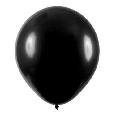 Imagem de Balão De Látex Preto - 9 Polegadas - 50 Unidades