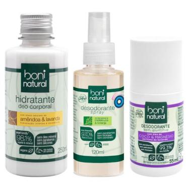 Imagem de Kit Hidratante + Desodorante Spray + Roll On Boni Natural