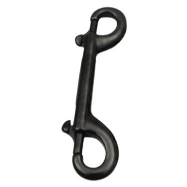 Imagem de YIJU Fecho de corrente com fecho de pressão de parafuso de ponta dupla para coleira de cachorro agrícola equino, 115 Mm Preto