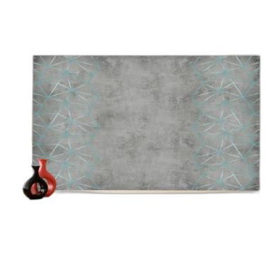 Imagem de Papel De Parede Concreto Linhas Azul Turquesa 3,5M Kkt265 - Você Decor