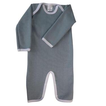 Imagem de Macacao Bebe Moletom Estampado Inverno - Batutinhas Baby, Cinza, M