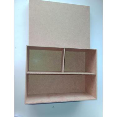Imagem de Caixa MDF dupla repartição 23x17x8 - Artdoce MDF 