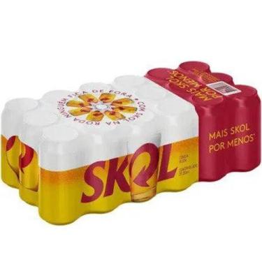 Imagem de Cerveja Skol Lata 350ml Com 18 Unidades