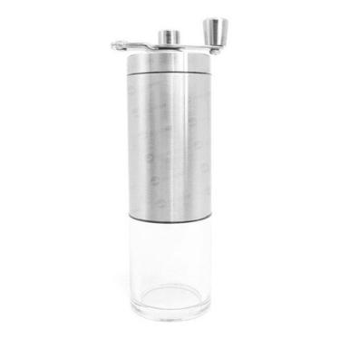 Imagem de Moedor De Café Manual Compacto Em Inox Com Ajuste De Moagem