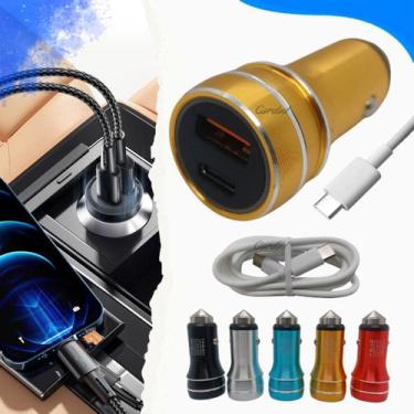 Imagem de Carregador Veicular P/ Celular Fonte 2 Usb Turbo Rapido Top - ITBLUE