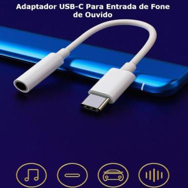Imagem de Cabo Adaptador Tipo C USB-C Fone de Ouvido Música Áudio Acessório Celu