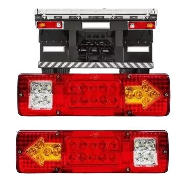 Imagem de Par Lanterna Traseira Led Caminhão Hr 1113 2013 1418 1618 Universal  Carretas