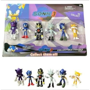 Imagem de Brinquedo Infantil Cartela Sonic Com 6 Mini Bonecos - Disney