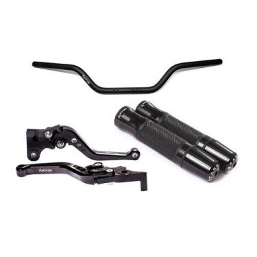 Imagem de Kit Guidão 22mm Esportivo Manopla Jupiter Manete Factor Fazer 150 Ubs 