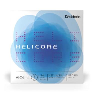 Imagem de D'Addario Corda de violino Helicore tamanho 4/4 - Corda E de aço simples - H311 4/4M - Apenas corda E - Tensão média
