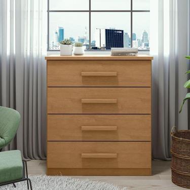 Imagem de Cômoda Gaveteiro Ambiente Baião Amêndoa Clean - Lopas