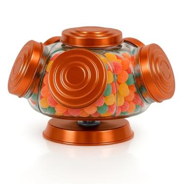 Imagem de Baleiro de Vidro Giratório Bomboniere Antigo Balas e Doces VIDRO&DECOR (Cobre)