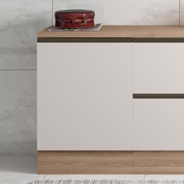 Imagem de Balcão De Cozinha Cooktop 80cm Grace Carvalho Oak/off White Z44 - Mpozenato