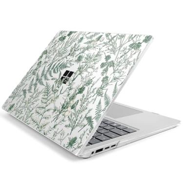 Imagem de Loyrina Capa rígida para laptop Microsoft Surface de 15 polegadas Copilot+ PC 2024 (7ª Ed), design floral leve e moderno, capa transparente para laptop, com capa de teclado TPU e adaptadores OTG