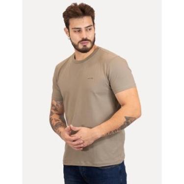 Imagem de Camiseta John John Masculina Slim Fit Cotton Cáqui-Masculino