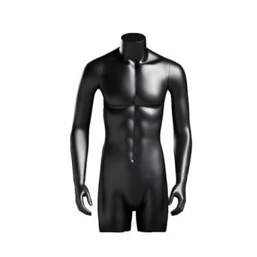 Imagem de Um manequim masculino musculoso com braços, 92 cm de altura, usado para exibir roupas íntimas, shorts, camisetas e roupas esportivas(Black)