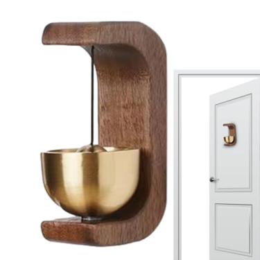 Imagem de Rrlihjgu Sino Para Porta De Comércio - Campainha De Porta Em Natural,Com Adesivo Para Portas Entradas Armários Restaurantes Jardins