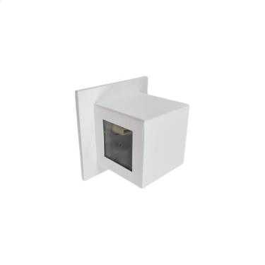 Imagem de Arandela cubo 2 focos 8x8x9 com base 12cm soquete G9 BL 08/2 branco