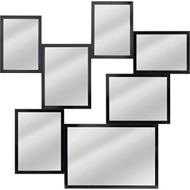 Imagem de Espelho Savona 127x124cm Preto Quarto Sala Banheiro