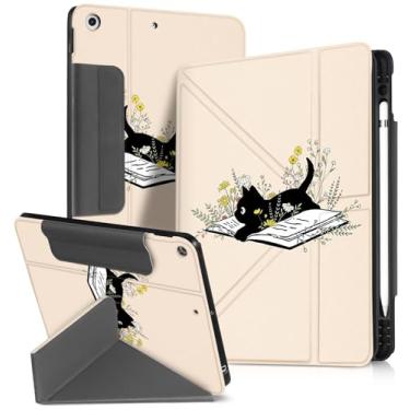Imagem de Miss Adola Capa para iPad 9ª/8ª/7ª geração de 10,2 polegadas com suporte de caneta para meninos meninas mulheres homens desenho fofo anime legal kawaii divertido protetor suporte capa fólio para Apple