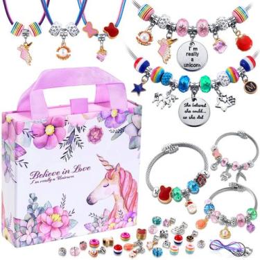 Imagem de Kit de fabricação de pulseiras de charme COO&KOO Unicorn Girls 8-12 an