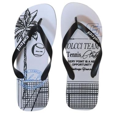 Imagem de Chinelo Masculino Colcci Estampa Tennis (Branco, BR, Adulto, Faixa Numérico, 43, 44)