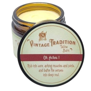 Imagem de Vintage Tradition Oh Does! Bálsamo de sebo auxilia na saúde das articulações e músculos – Bálsamo alimentado com sebo bovino com mistura de óleo essencial de inverno; hortelã-pimenta e limão, 2 ml.