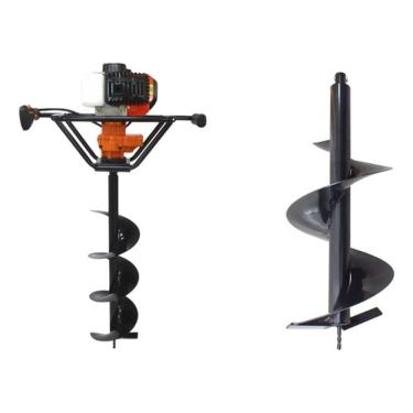 Imagem de Perfurador De Solo Vulcan + Broca 20x80cm + Broca 30x80cm