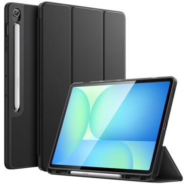 Imagem de JETech Capa para Samsung Galaxy Tab S10 FE Plus/S10 FE+ 13,1 Polegadas com Porta S Pen, Case Protetora com Suporte Dobrável Triplo em TPU Macio, Compatível com Carregamento S Pen (Preto)