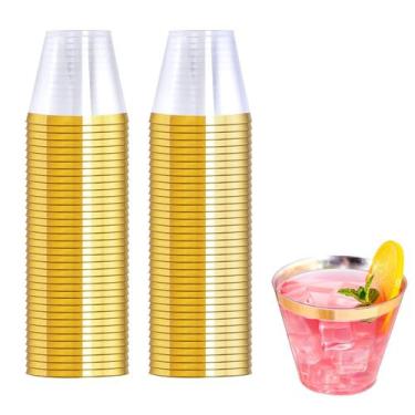 Imagem de Copos de plástico descartáveis WELLIFE 9 onças (120 unidades) com bord