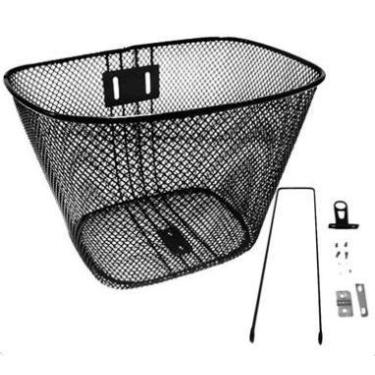 Imagem de Cesta 26 oval media aco preta c/sup. c/haste - LOGAN