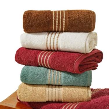 Imagem de Kit 5 Toalhas Rosto Macia Quasar Premium - 410 G/m² - 48cm x 70cm - Sa
