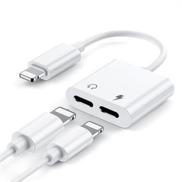 Imagem de Cabo Adaptador 2 em 1 Duplo para iPhone 14 13 12 11 10 iPad Conector L