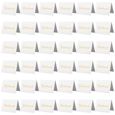 Imagem de 36 peças placas de mesa reservadas de dupla face, cartão de barraca de mesa reservada, placa de assento espessa para casamento, mesa de tenda, cartões de lugar para festa de casamento, restaurante