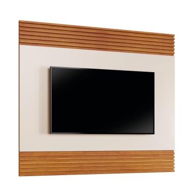 Imagem de Painel Madrid Para Tv Até 65 Polegadas Detalhe Ripado Mavaular Naturalle-off White