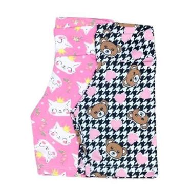 Imagem de Kit Com 2 SHORTS Legging Suplex Moda Infantil Desenhos - Fabricação Pr