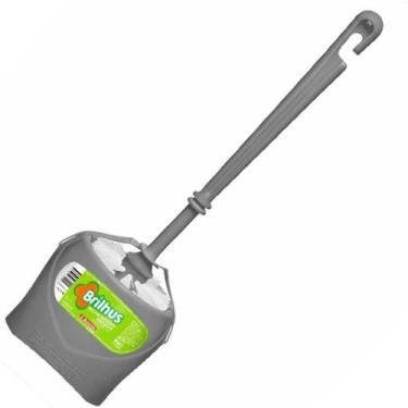 Imagem de Escova Sanitária Com Suporte Plástico Cinza Brilhus Bettanin