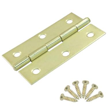 Imagem de Hordion Dobradiça de porta de 6 cm, dobradiças douradas para gavetas de armário de porta, caixa de madeira