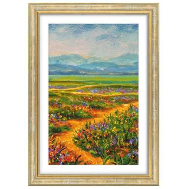 Imagem de Porta-retratos Golden State Art 13x19 cm Vintage Gold