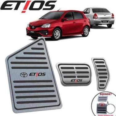 Imagem de Pedaleiras + Descanso Toyota Etios 13 A 19 Automático Preto