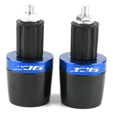Imagem de Acessórios de motocicleta de alumínio CNC Plugue de extremidade deslizante para guidão de motocicleta tampas de extremidades compatíveis com Y&AMAHA XJ6 XJ6N XJ6-S XJ6-F (azul)