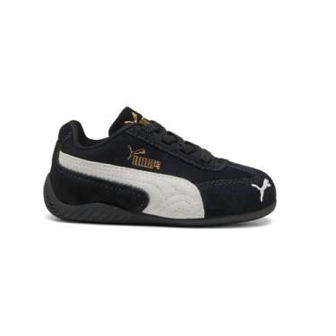 Imagem de PUMA Tênis infantil masculino Speedcat Og sem cadarço casual - preto, Preto/branco, 18