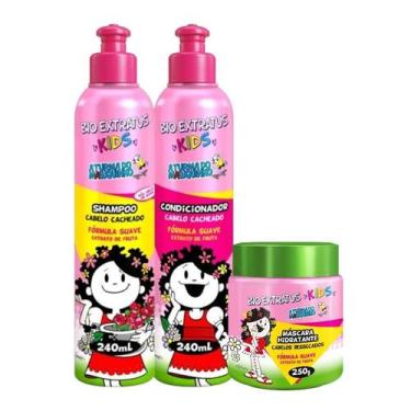 Imagem de Kit Infantil Cabelo cacheado Kids 1 Shampoo 1 Cond 240ml 1 Máscara 240