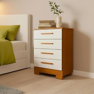 Imagem de Cômoda para Quarto 4 Gavetas em MDP Carol Freijo/ Off White